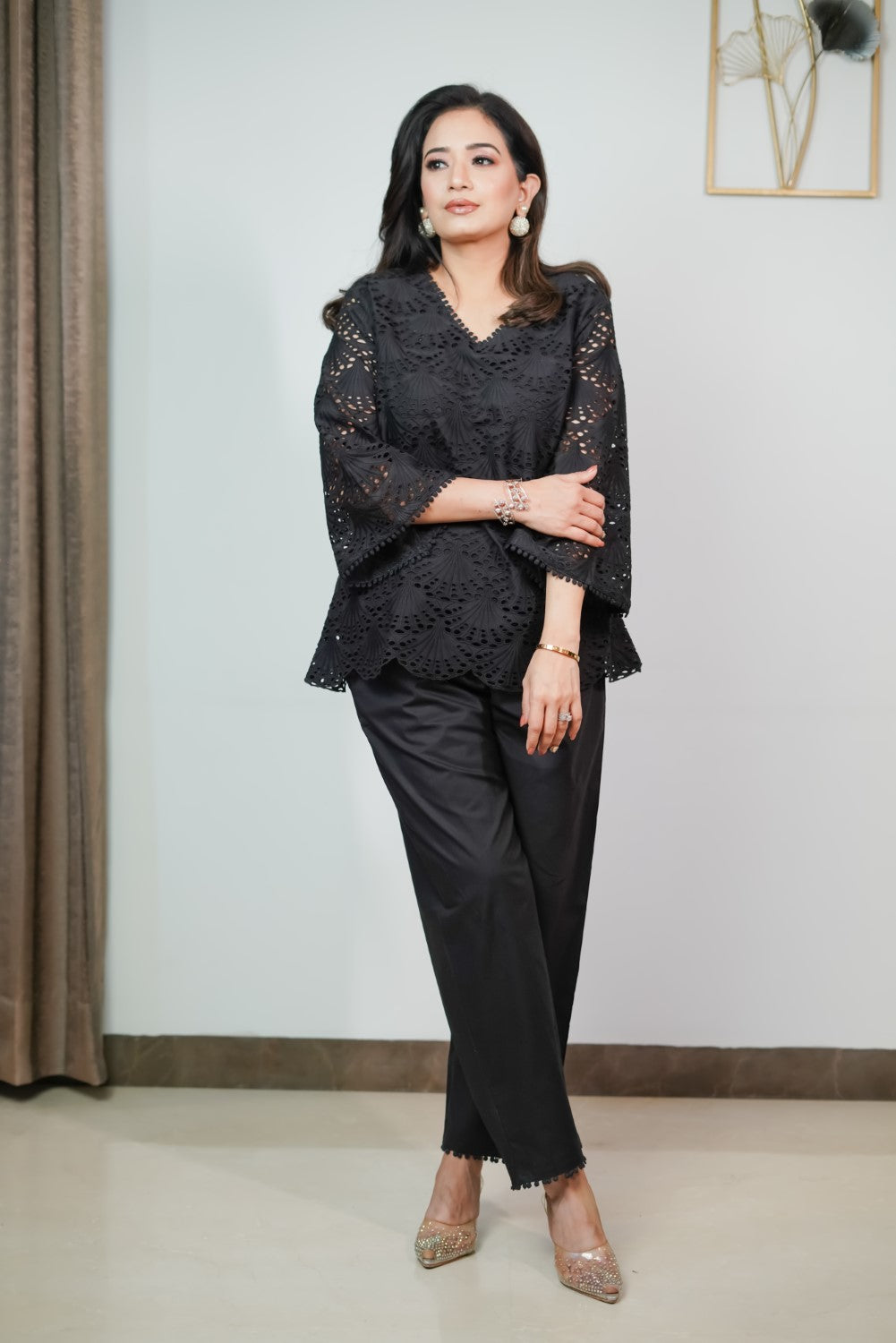 ANUKE (アンヌーク）Cutwork Lace Pants ブラック36 Cutwork Lace Pants / black 36 / anuke anuke Cutwork Lace Pants 36