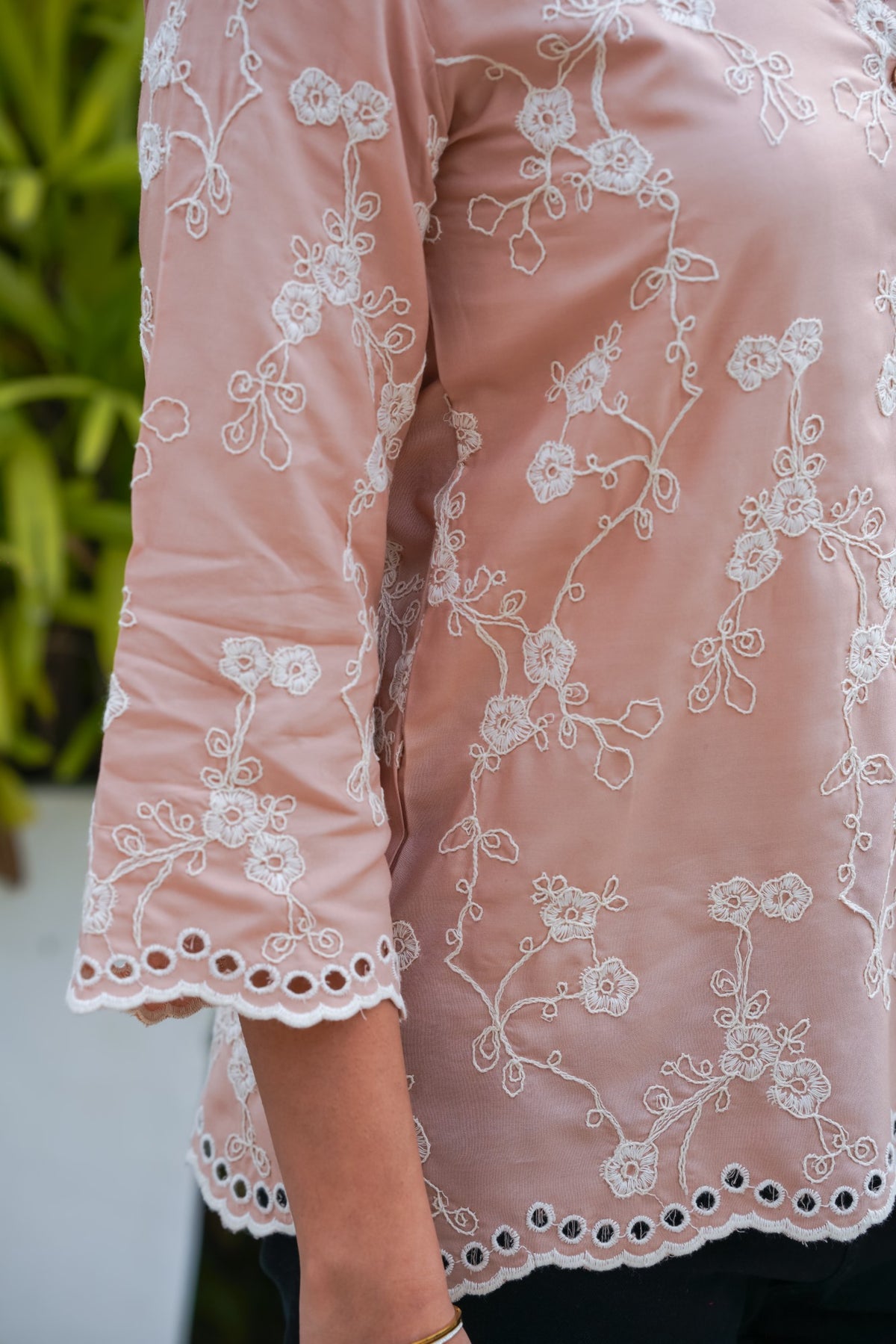 Biscotti Cording Cut-Work Top