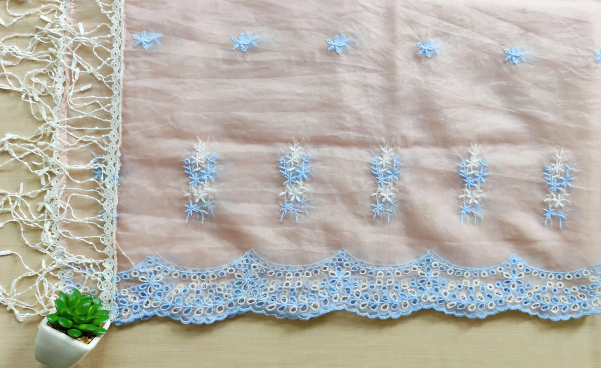 Wisteria Pink with 2 Color Cut-Work Suit-Set