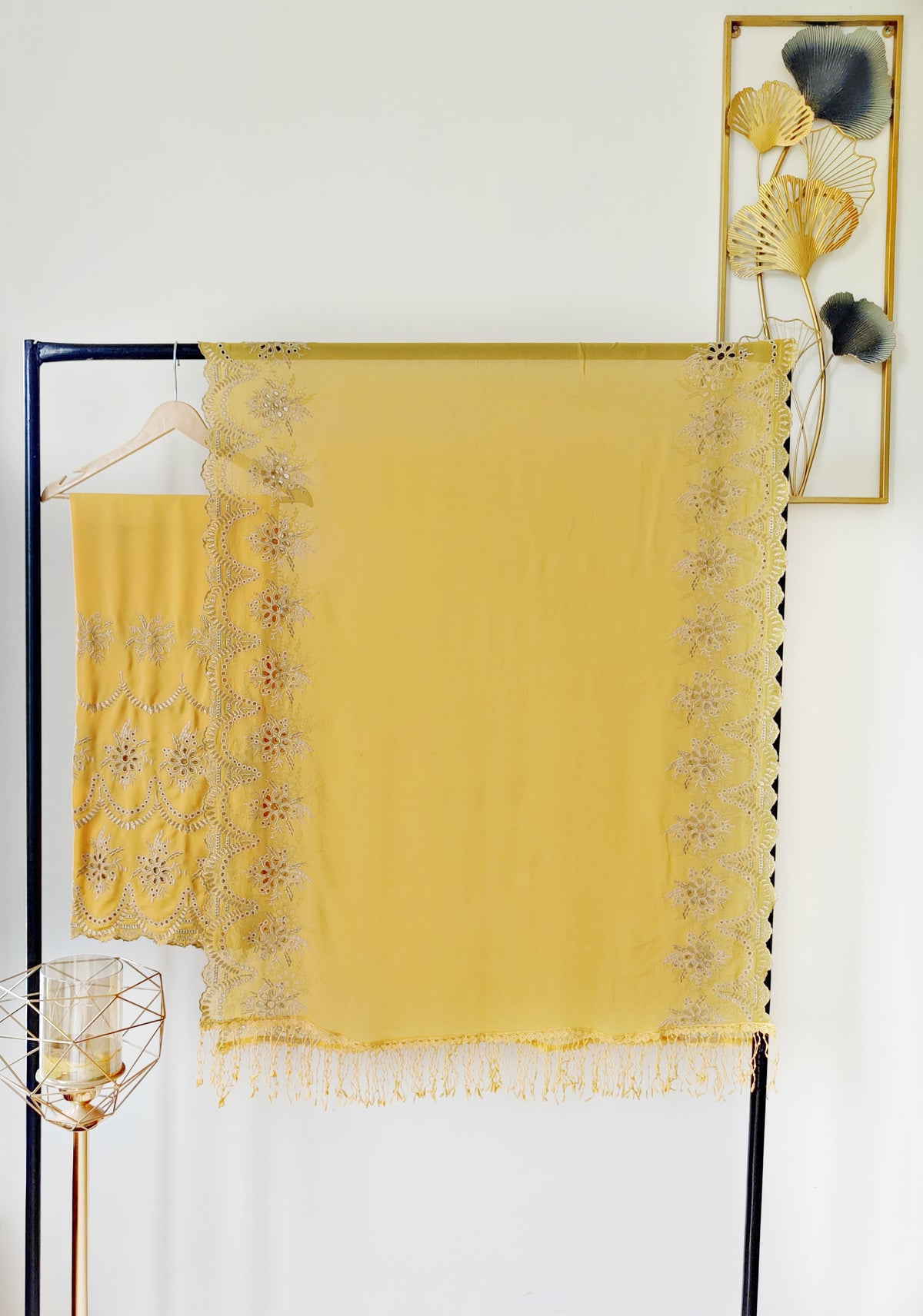 Royal Yellow Zari Cut-Work Suit-Set