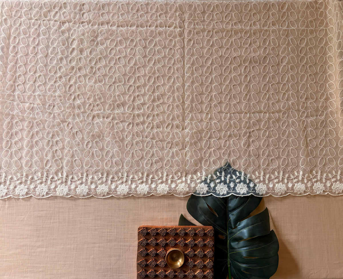 Oval Jaal Cut-Work Net Dupatta