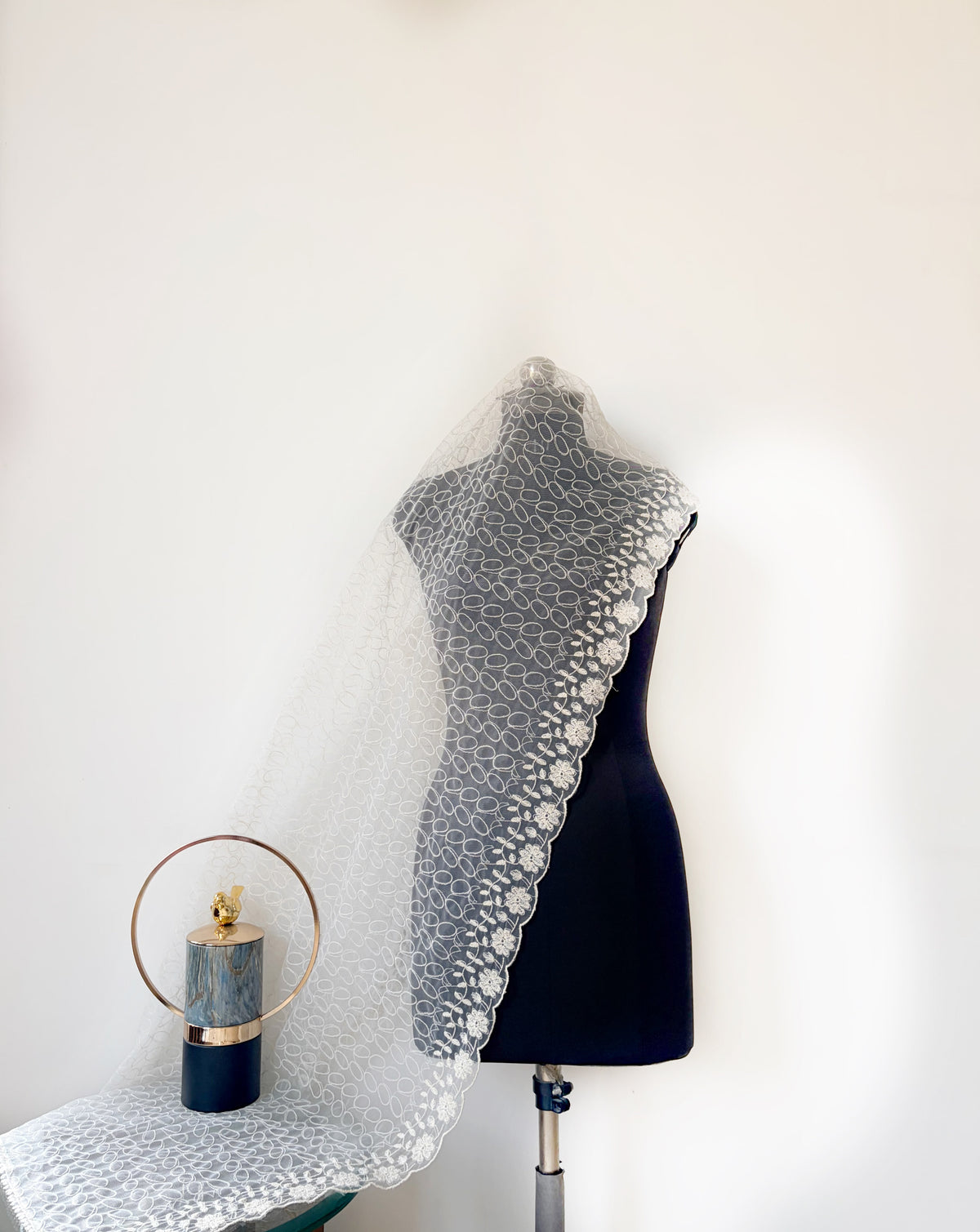 Oval Jaal Cut-Work Net Dupatta