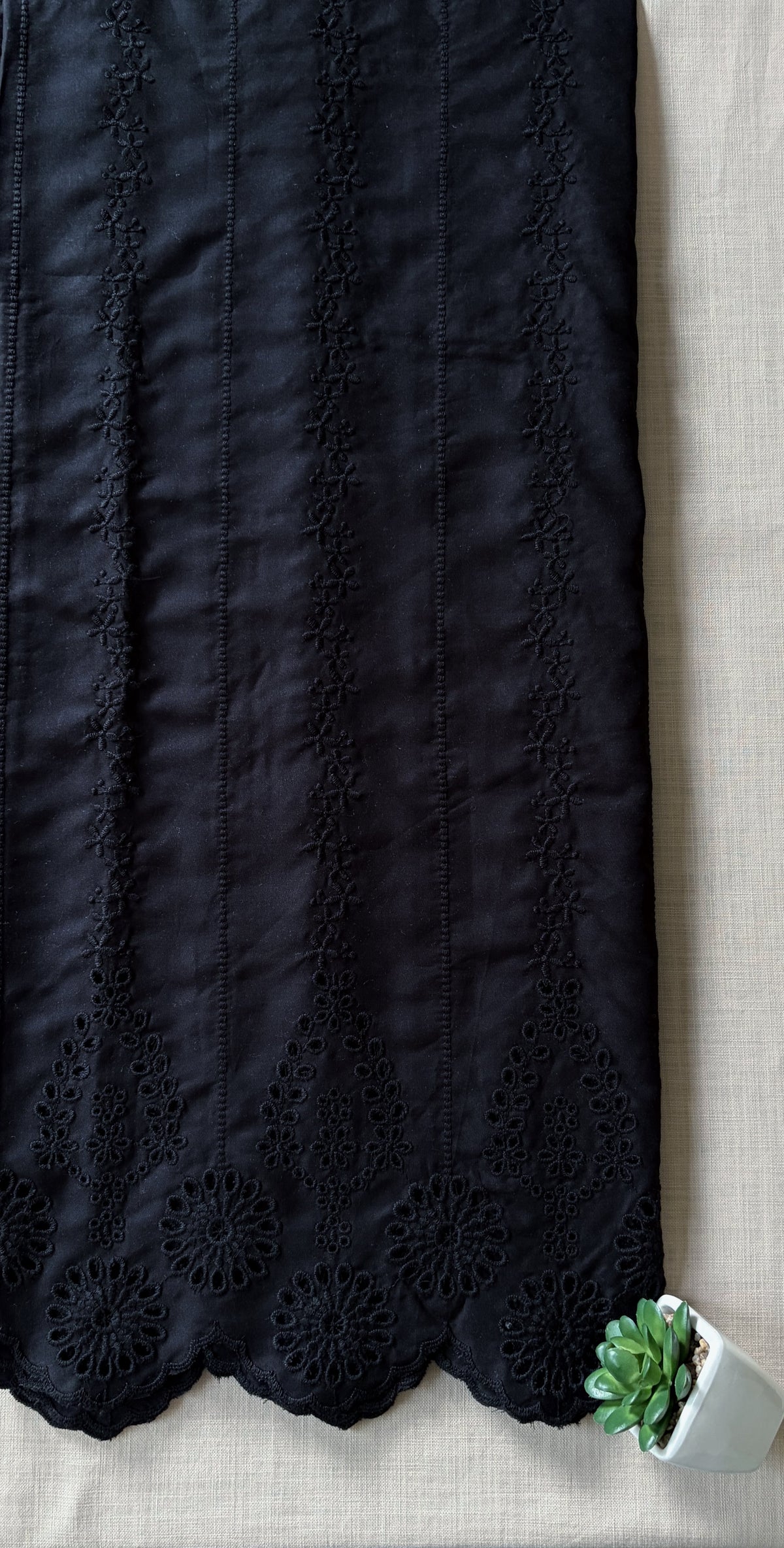 All Black Cut-Work Suit-Set