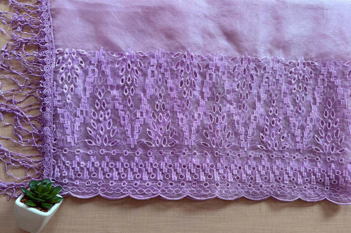 Lilac on Lilac Cut-Work Suit-Set