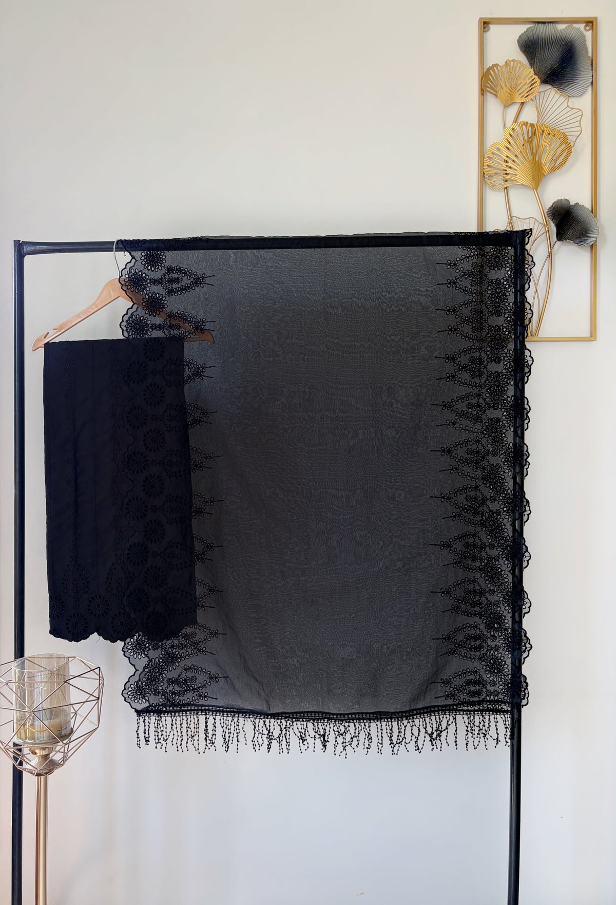 All Black Cut-Work Suit-Set