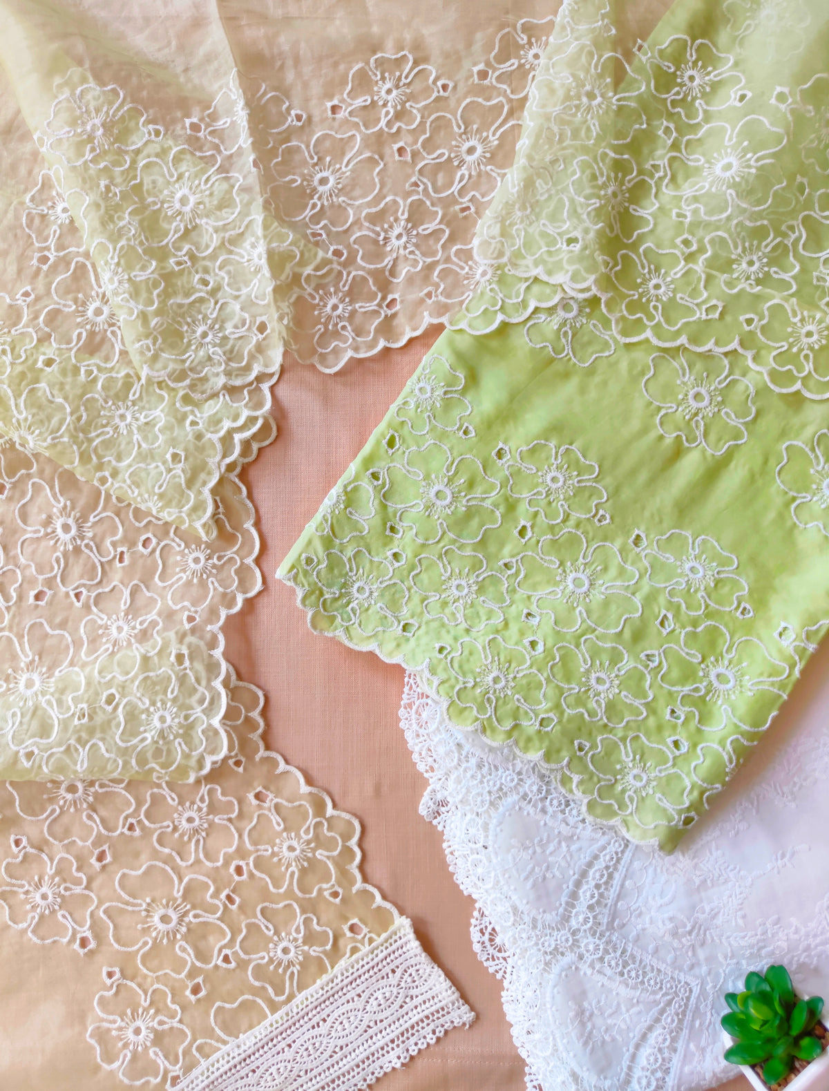 Lime Green Cut-Work Suit-Set