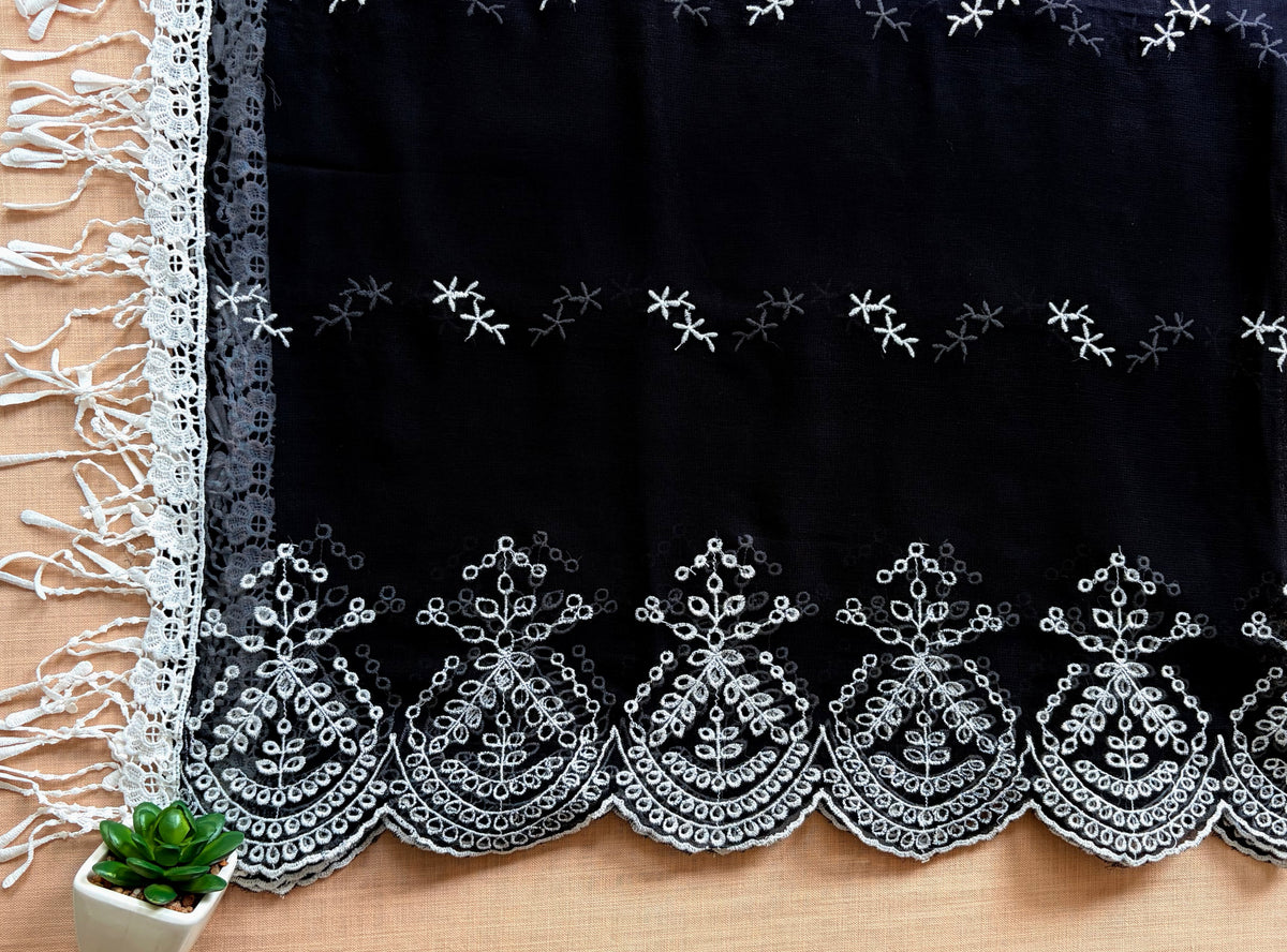 Black Cut-Work Suit-Set