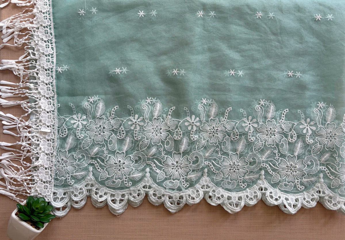 Teal Green Cut-Work Suit-Set