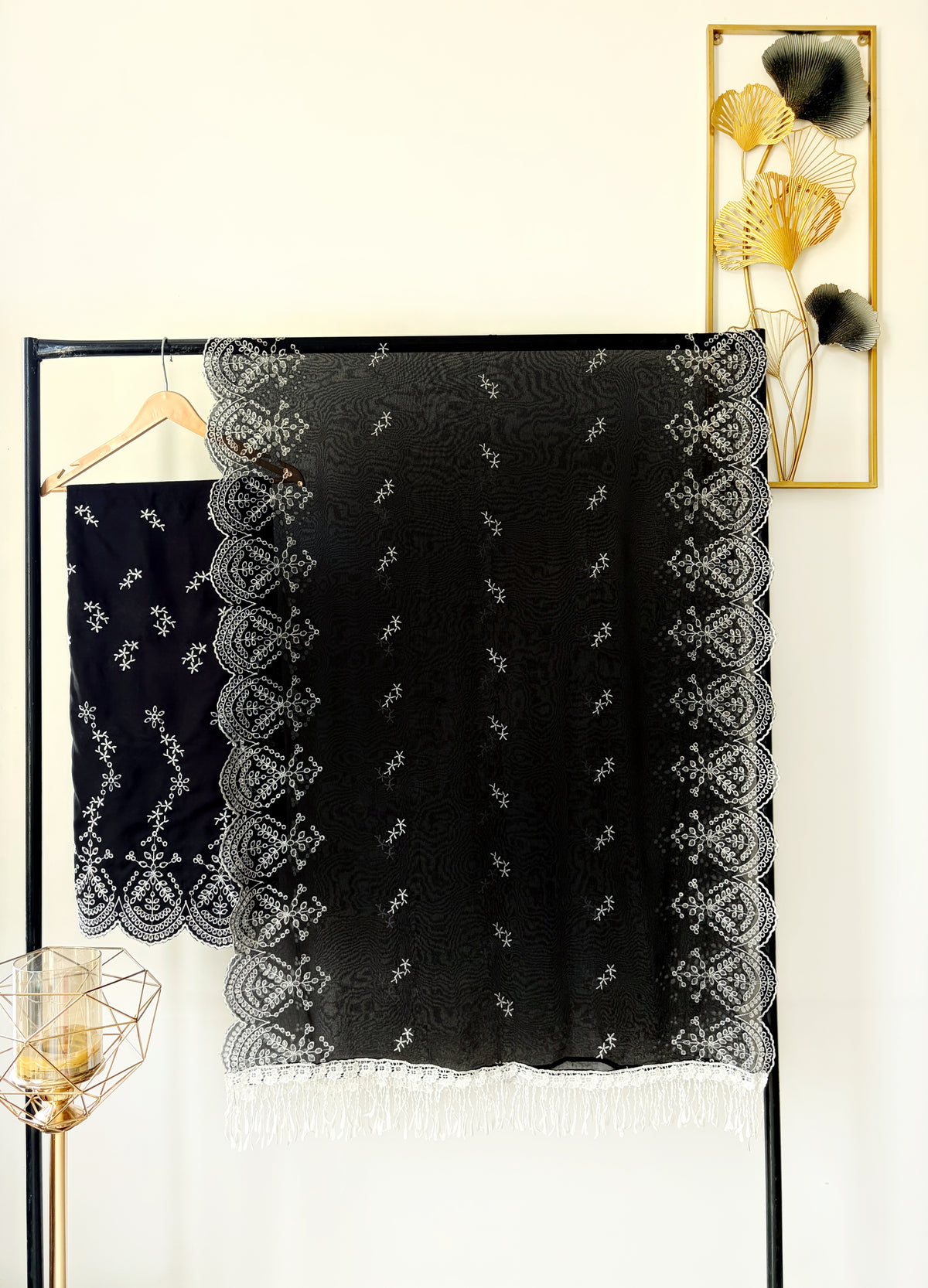 Black Cut-Work Suit-Set