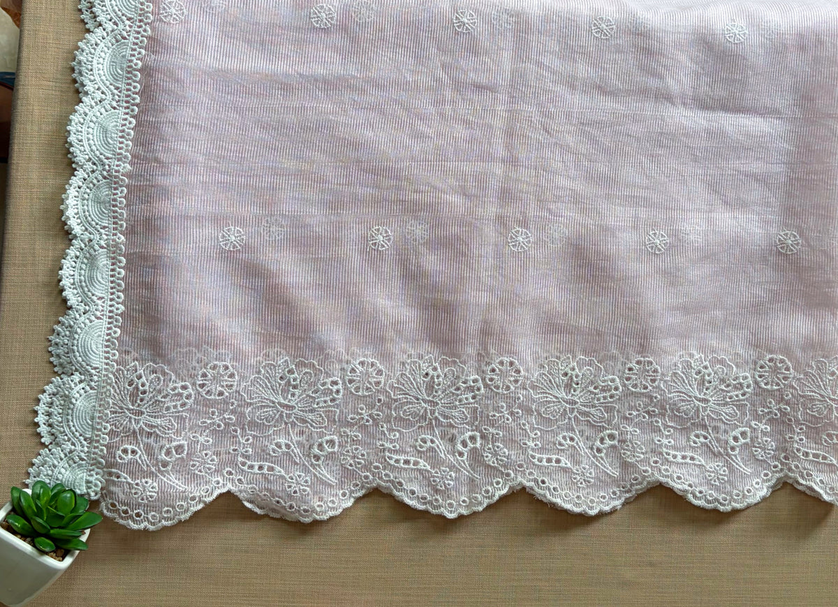 Baby Pink Cut-Work Suit-Set