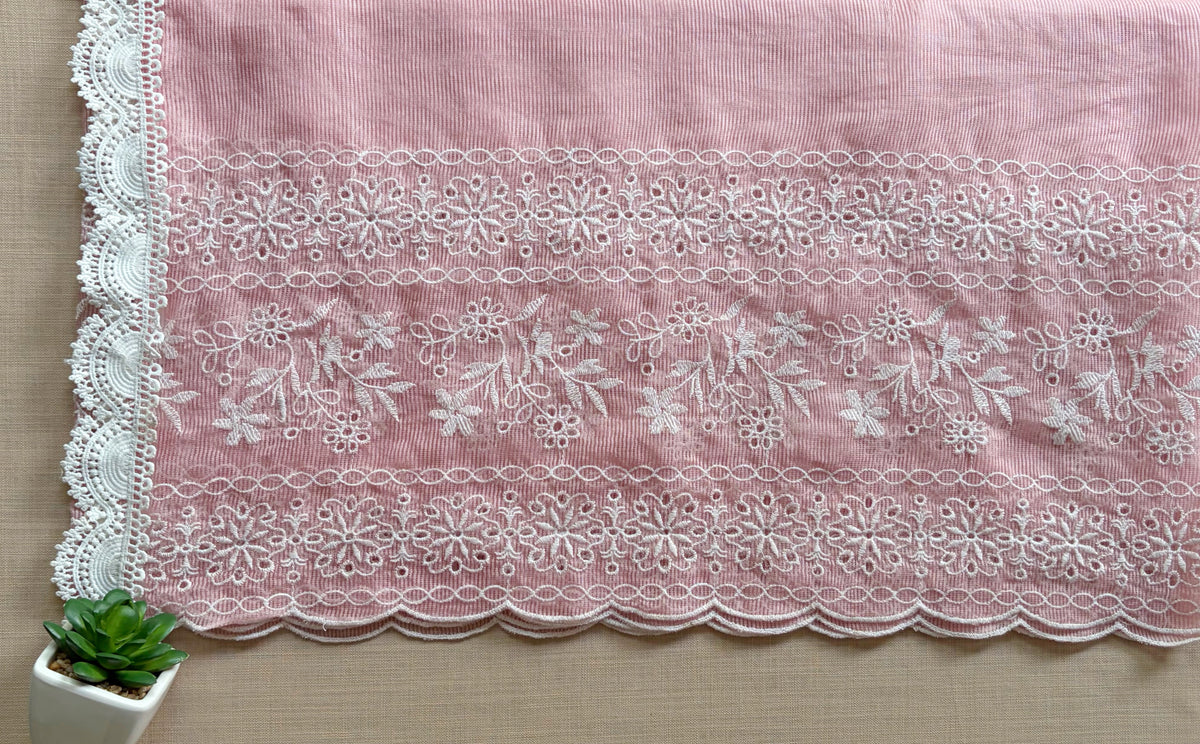 Dusty Pink Jaal Cut-Work Suit-Set