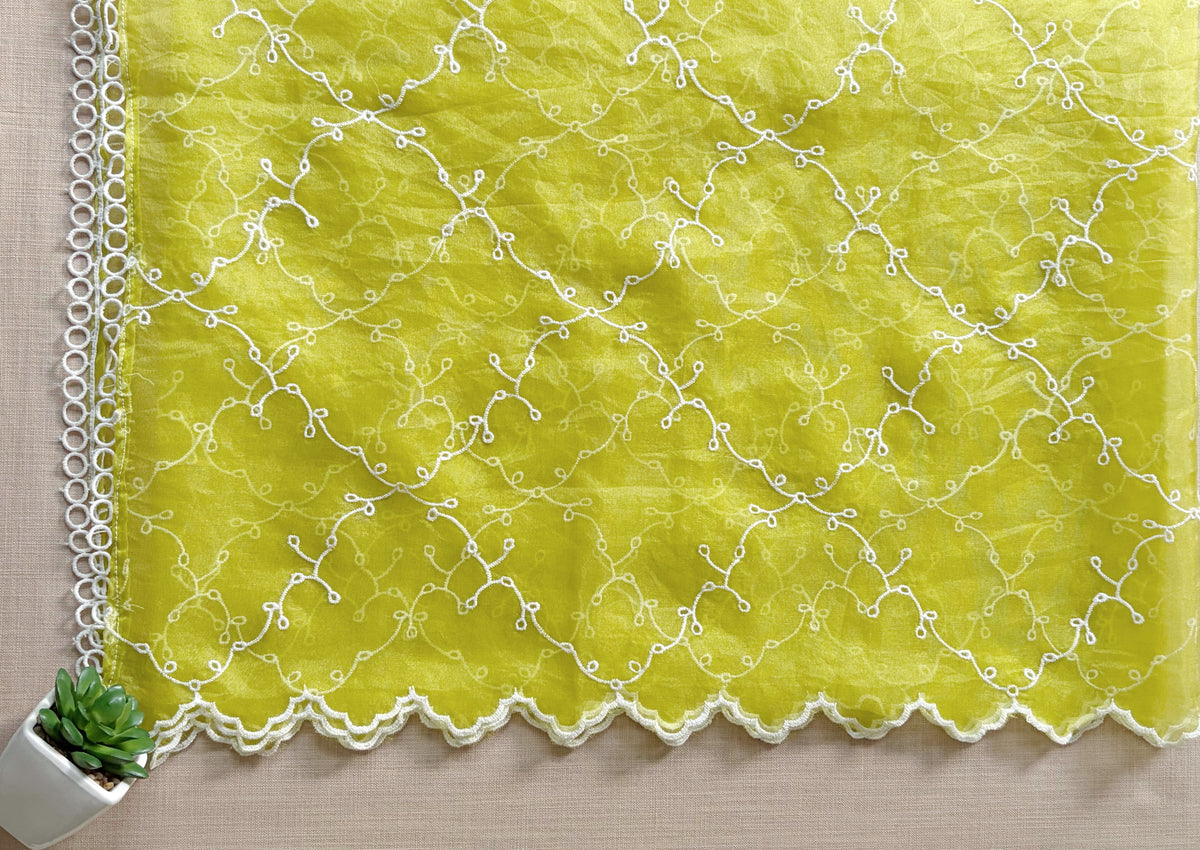 Lime Green Cut-Work Suit-Set (2)