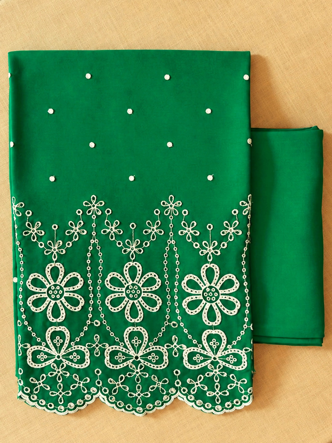 Emerald Green Cut-Work Suit-Set