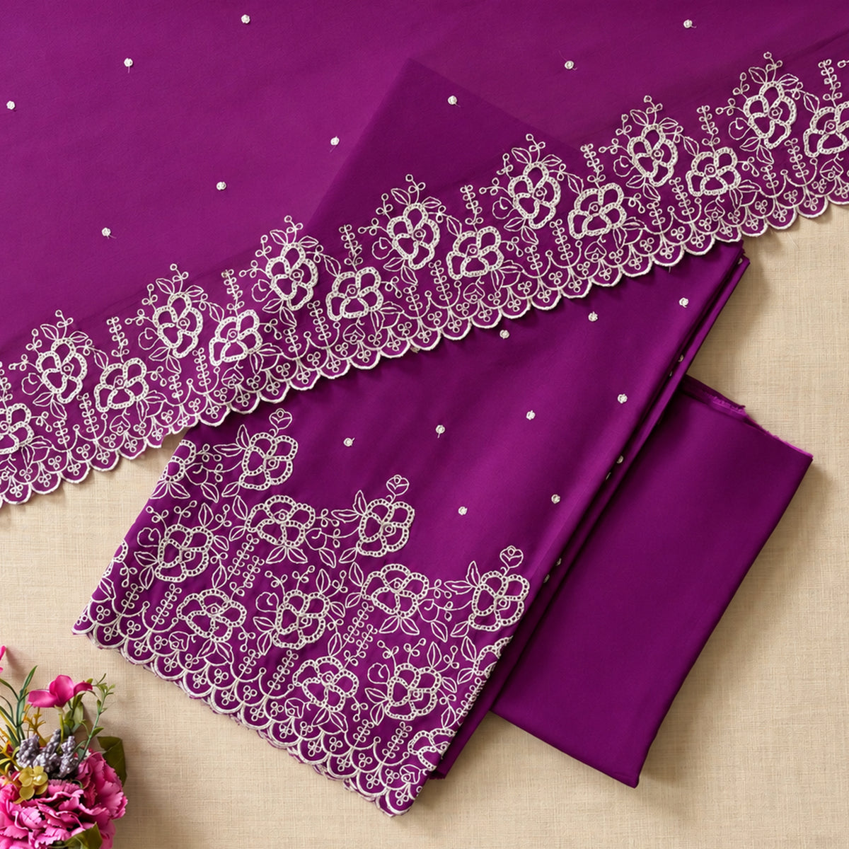 Vine & Zari Cut-Work Suit-Set